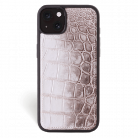 Iphone 15 Case   Crocodylus Leather   Sport Case   Himalaya Dark   No Metalware   Versailles   Front
